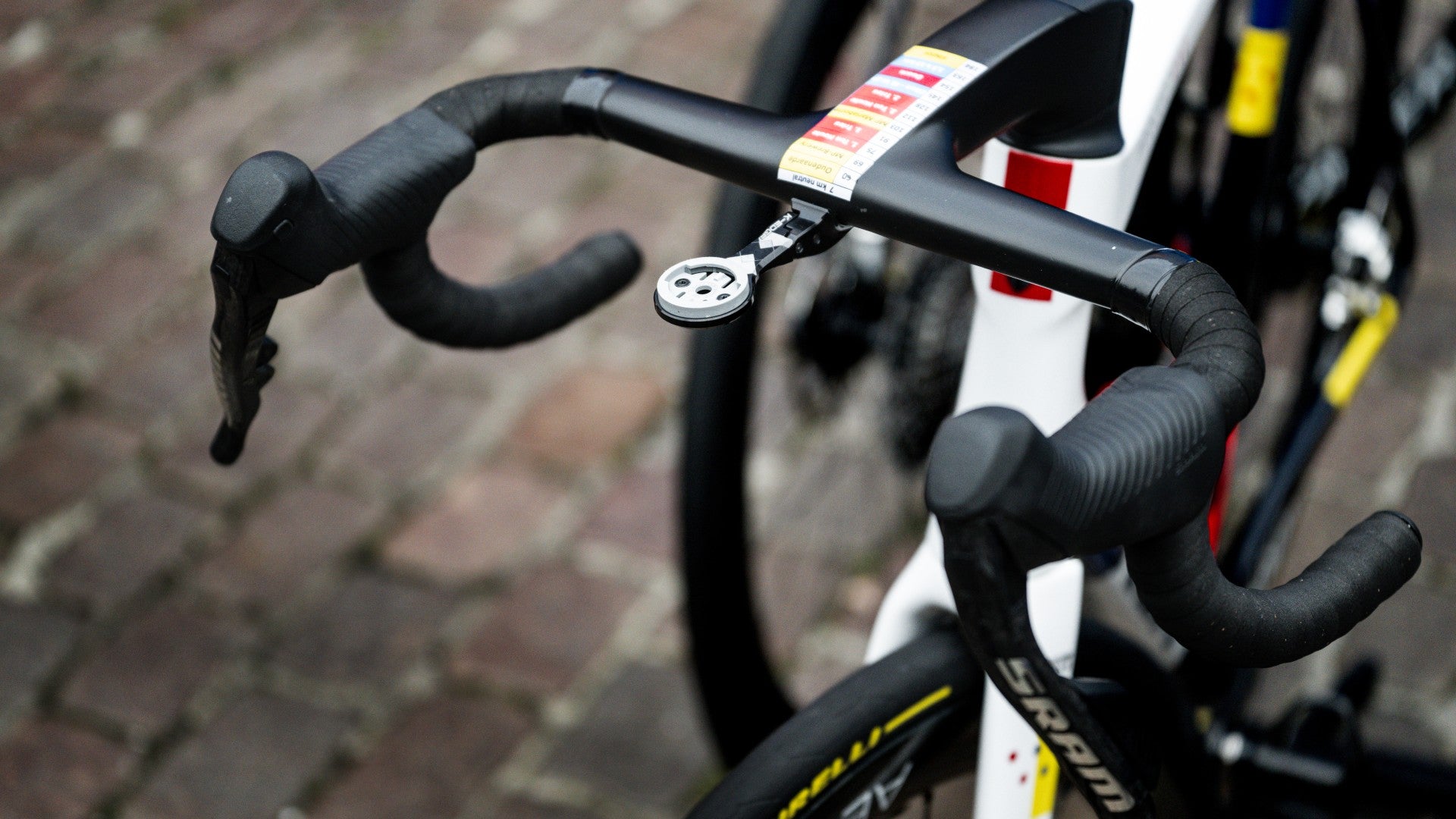 K-Edge cycling computer mount on Trek Madone pro race bike