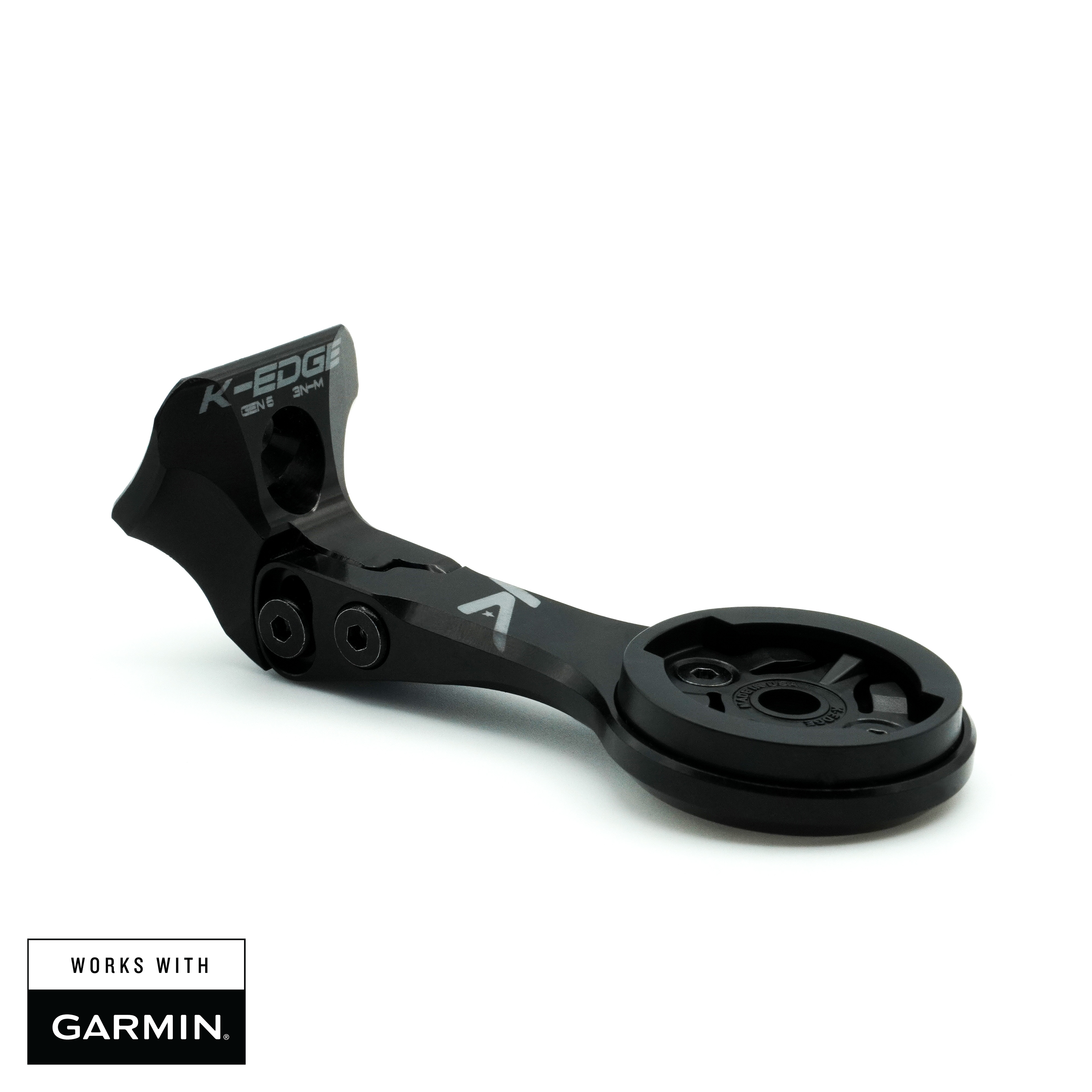 K-Edge | Gen 6. Madone/Emonda Bicycle Computer Mount | Garmin | Black