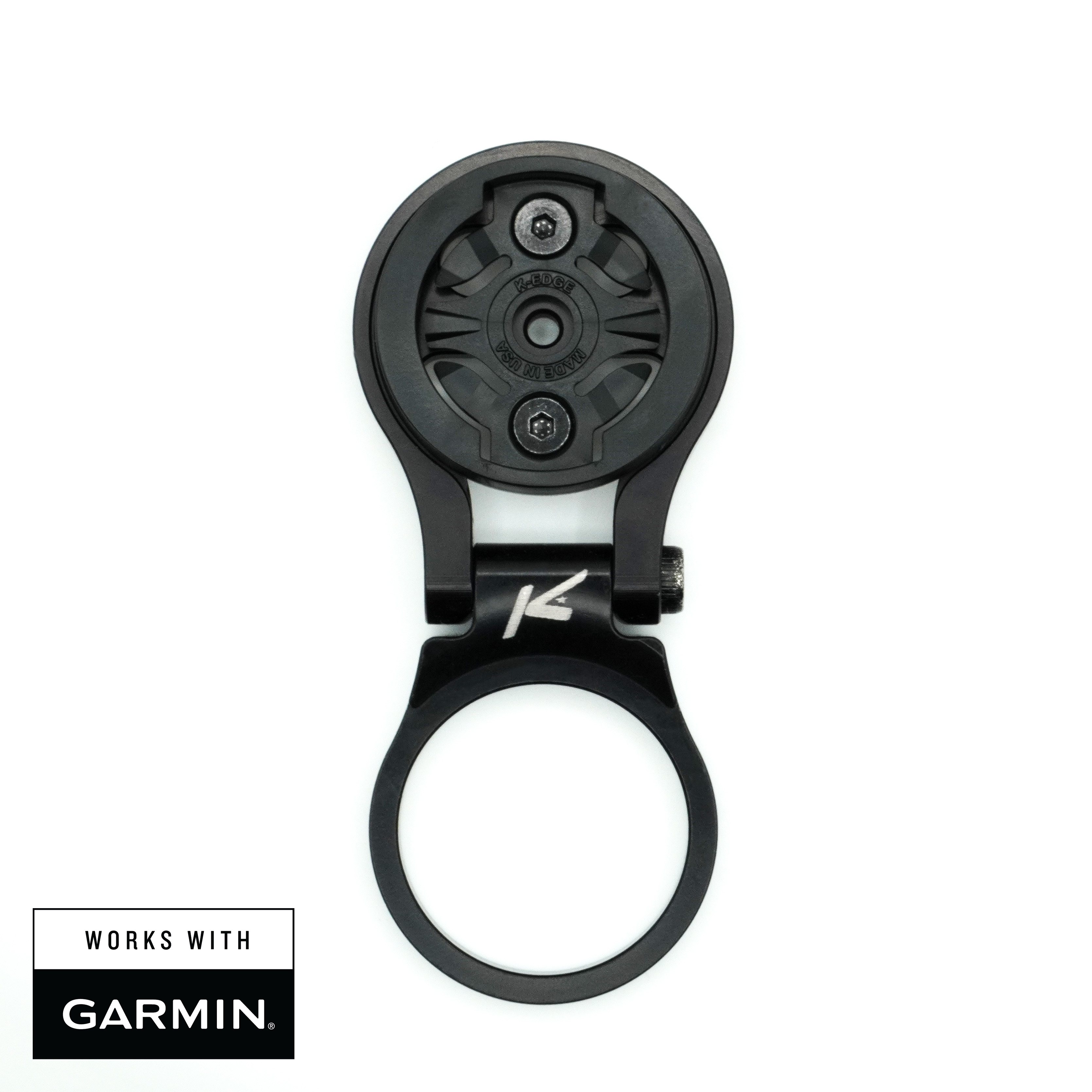 K-Edge | Adjustable Bicycle Computer Stem Mount | Garmin | Black