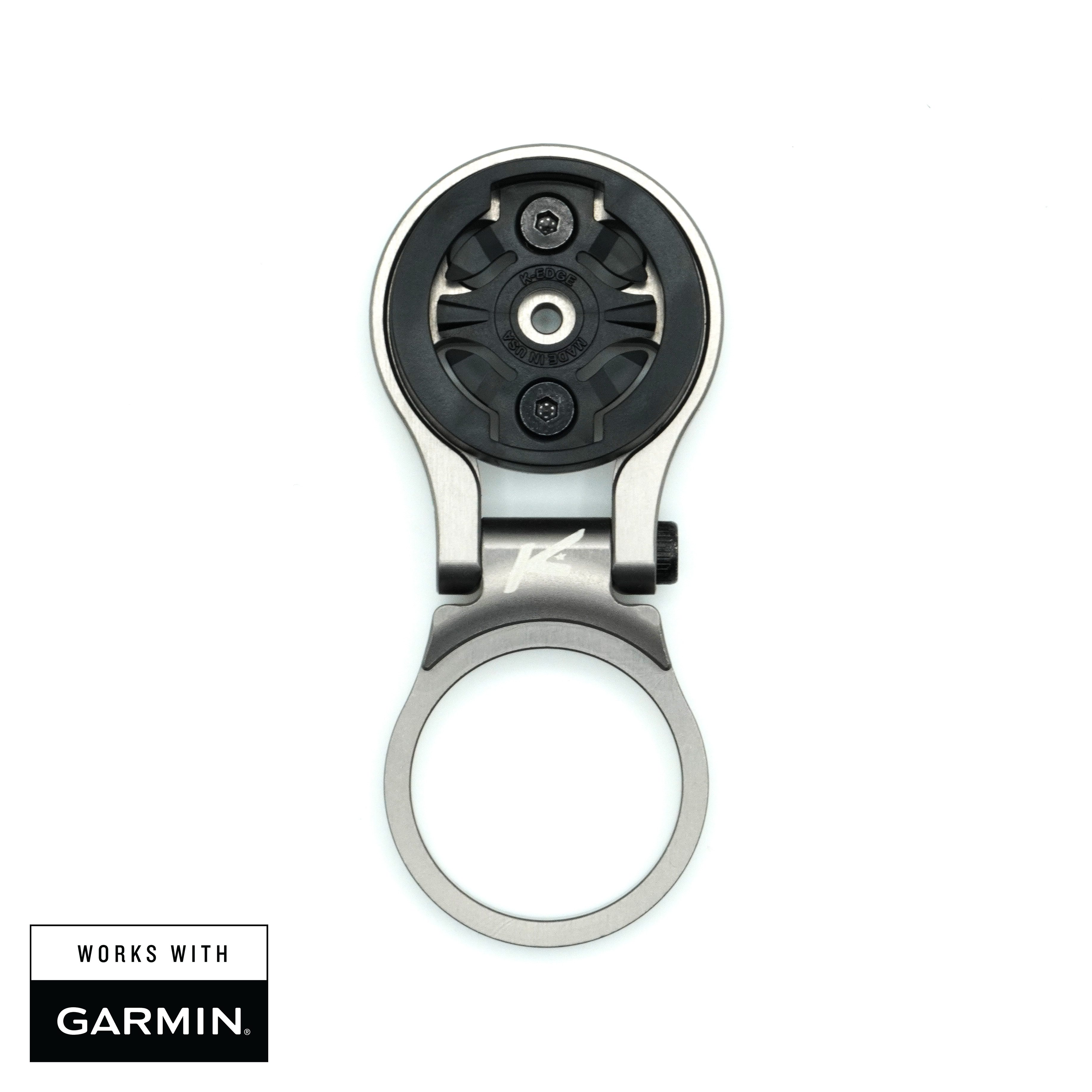 K-Edge | Adjustable Bicycle Computer Stem Mount | Garmin | Gun Metal