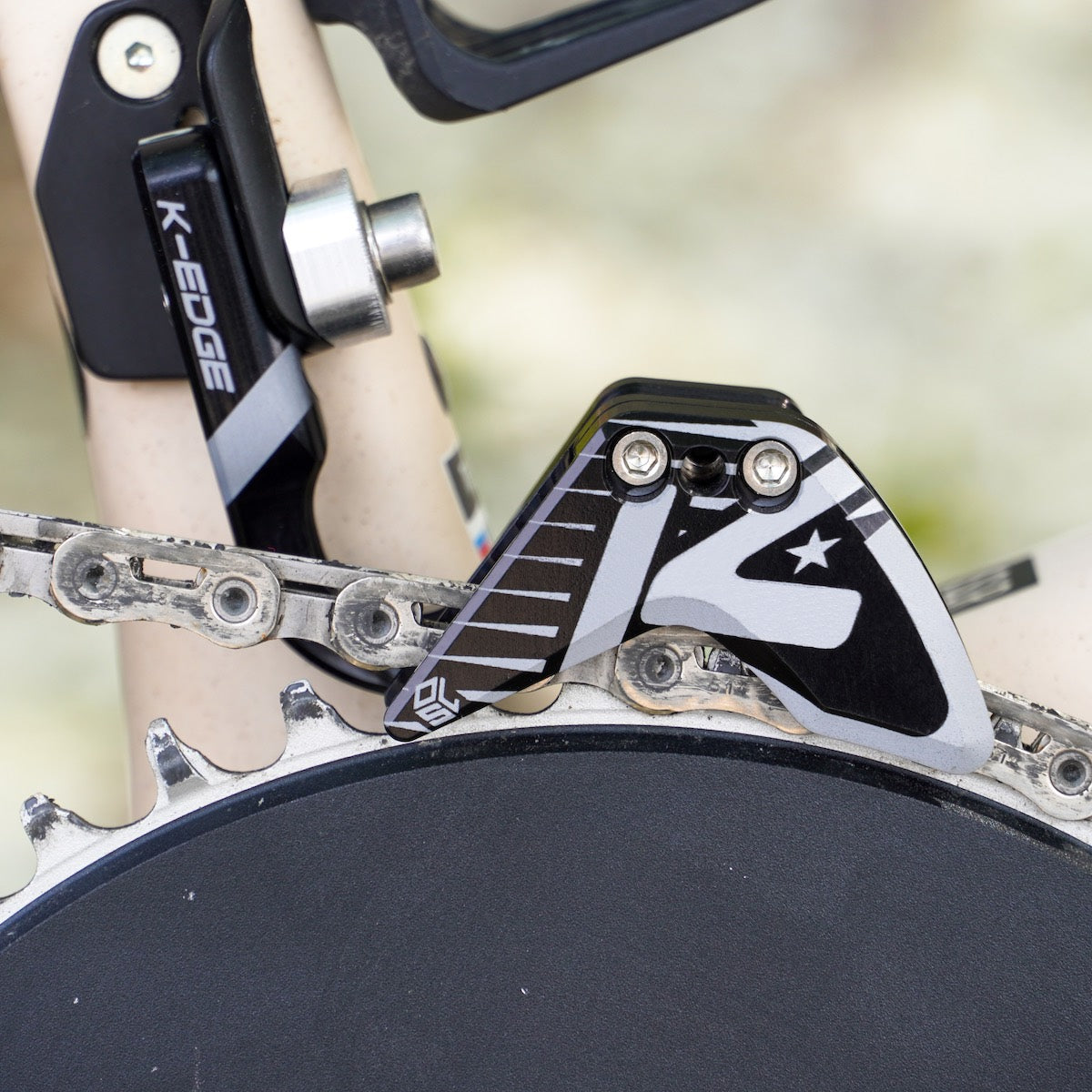 K-Edge Large Ring 1x Race Chain Guide profile view on bike