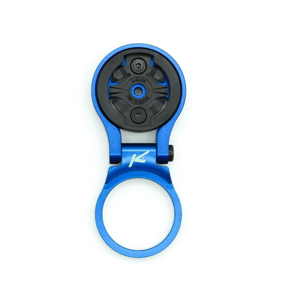 K-Edge | Adjustable Bicycle Computer Stem Mount | Garmin | Blue | Front