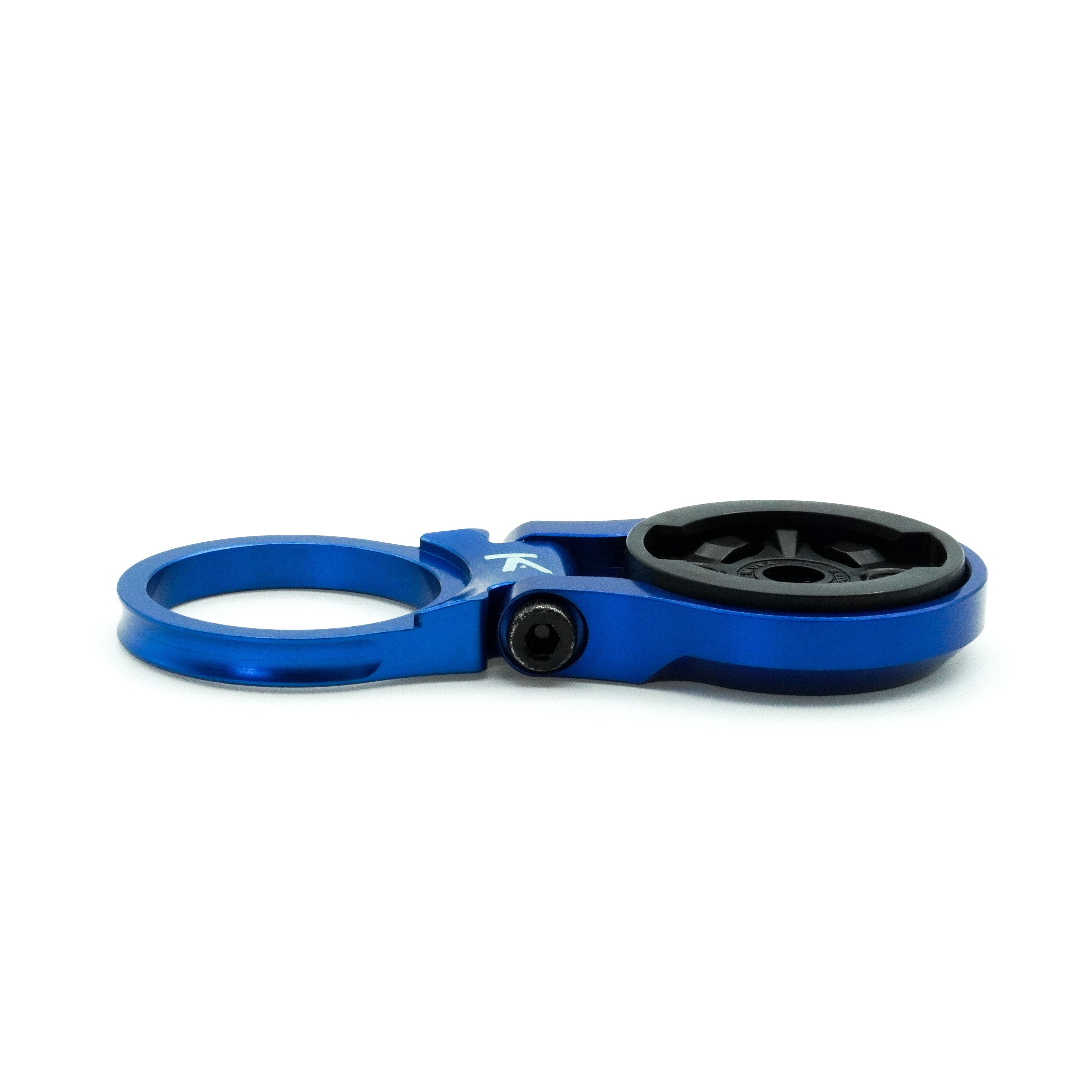 K-Edge | Adjustable Bicycle Computer Stem Mount | Garmin | Blue | Side