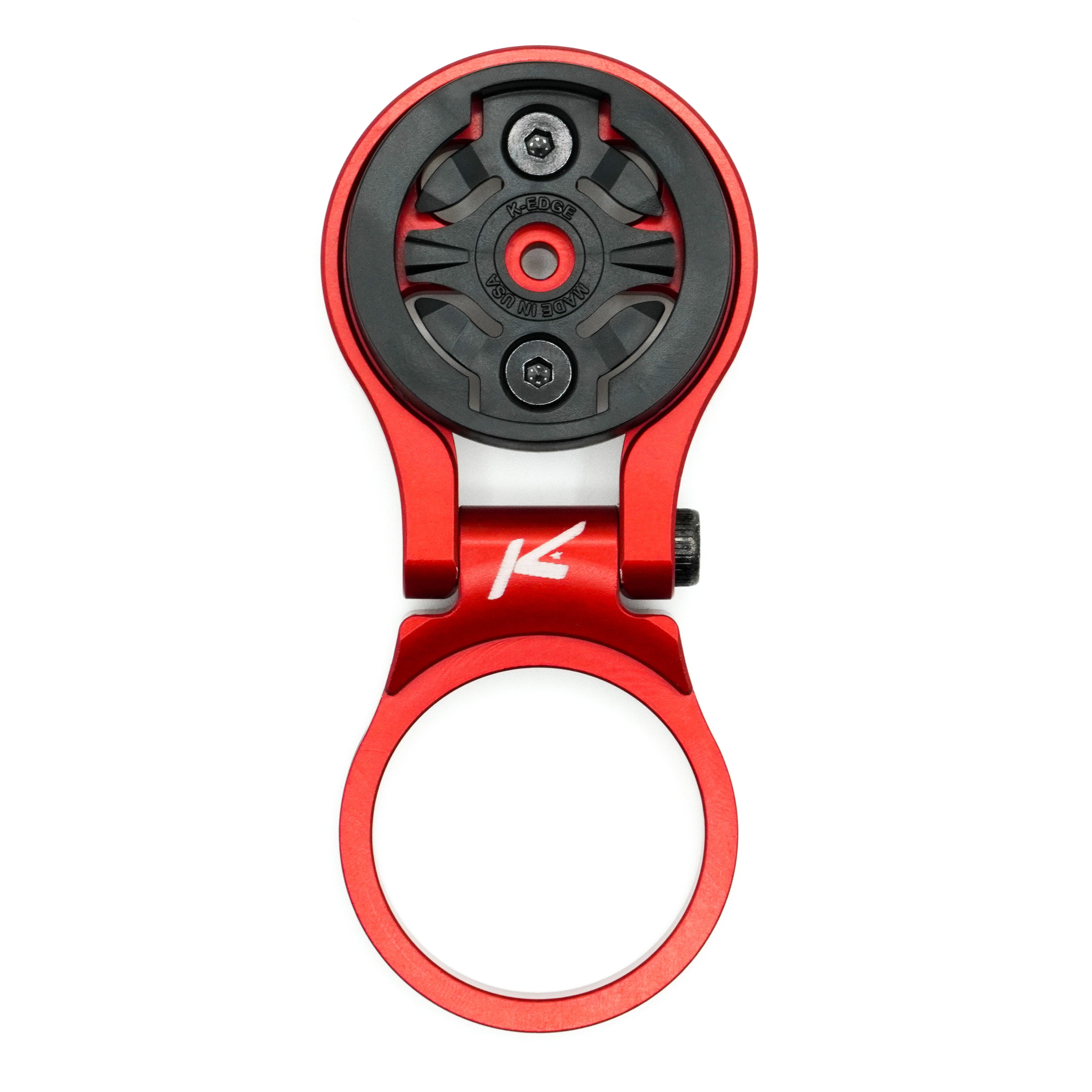 K-Edge | Adjustable Bicycle Computer Stem Mount | Garmin | Red | Front