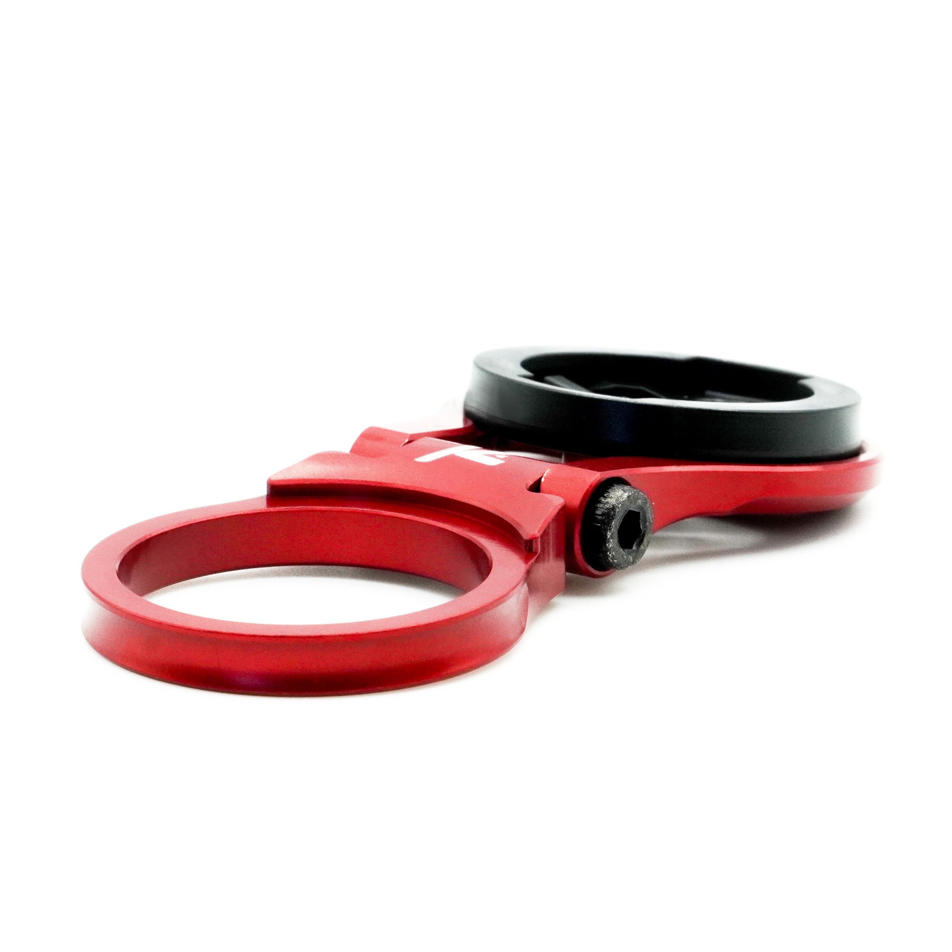 K-Edge | Adjustable Bicycle Computer Stem Mount | Garmin | Red | Side Angle