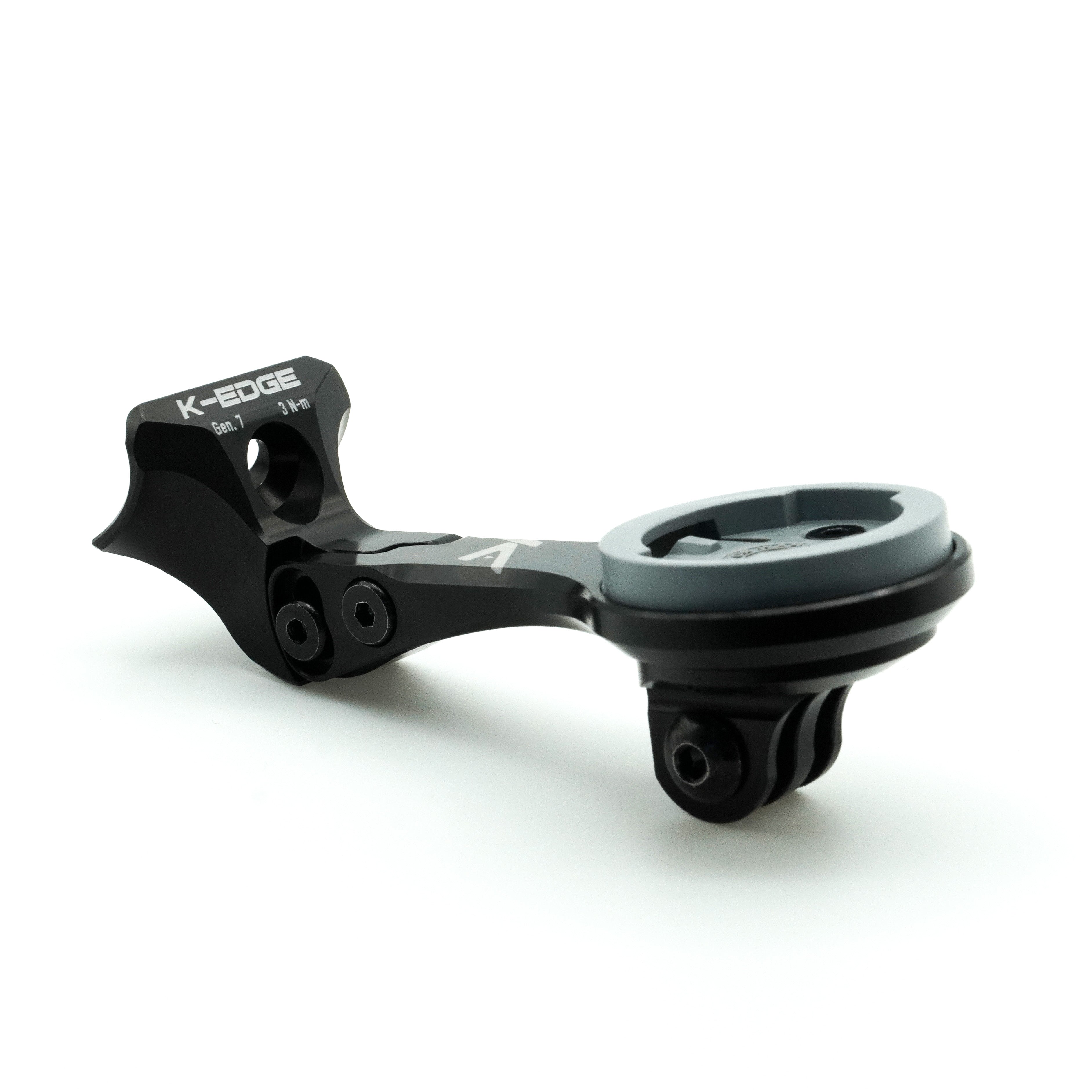 K-Edge | Gen 7. Madone Bicycle Computer Combo Mount | Wahoo | Black | Side