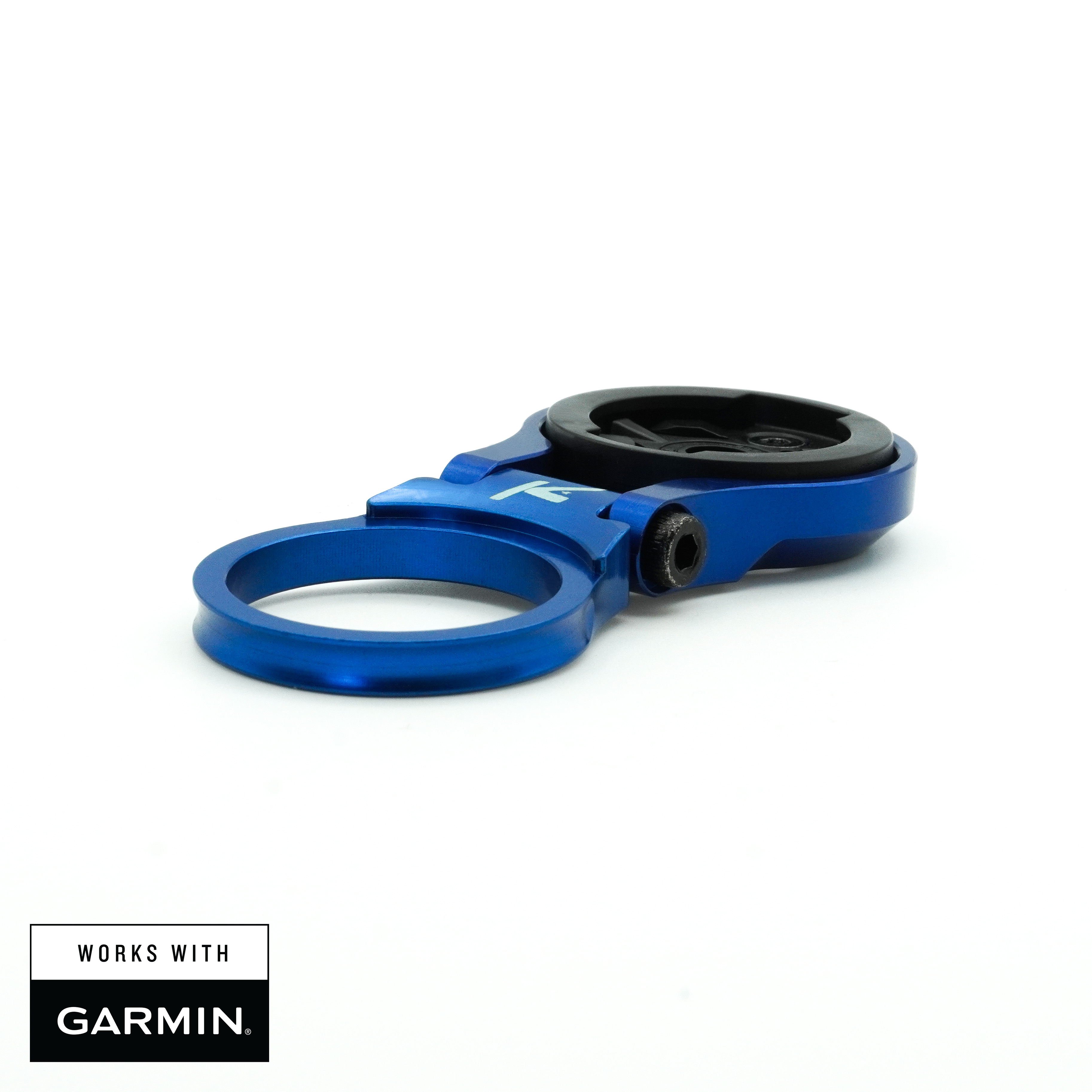 K-Edge | Adjustable Bicycle Computer Stem Mount | Garmin | Blue