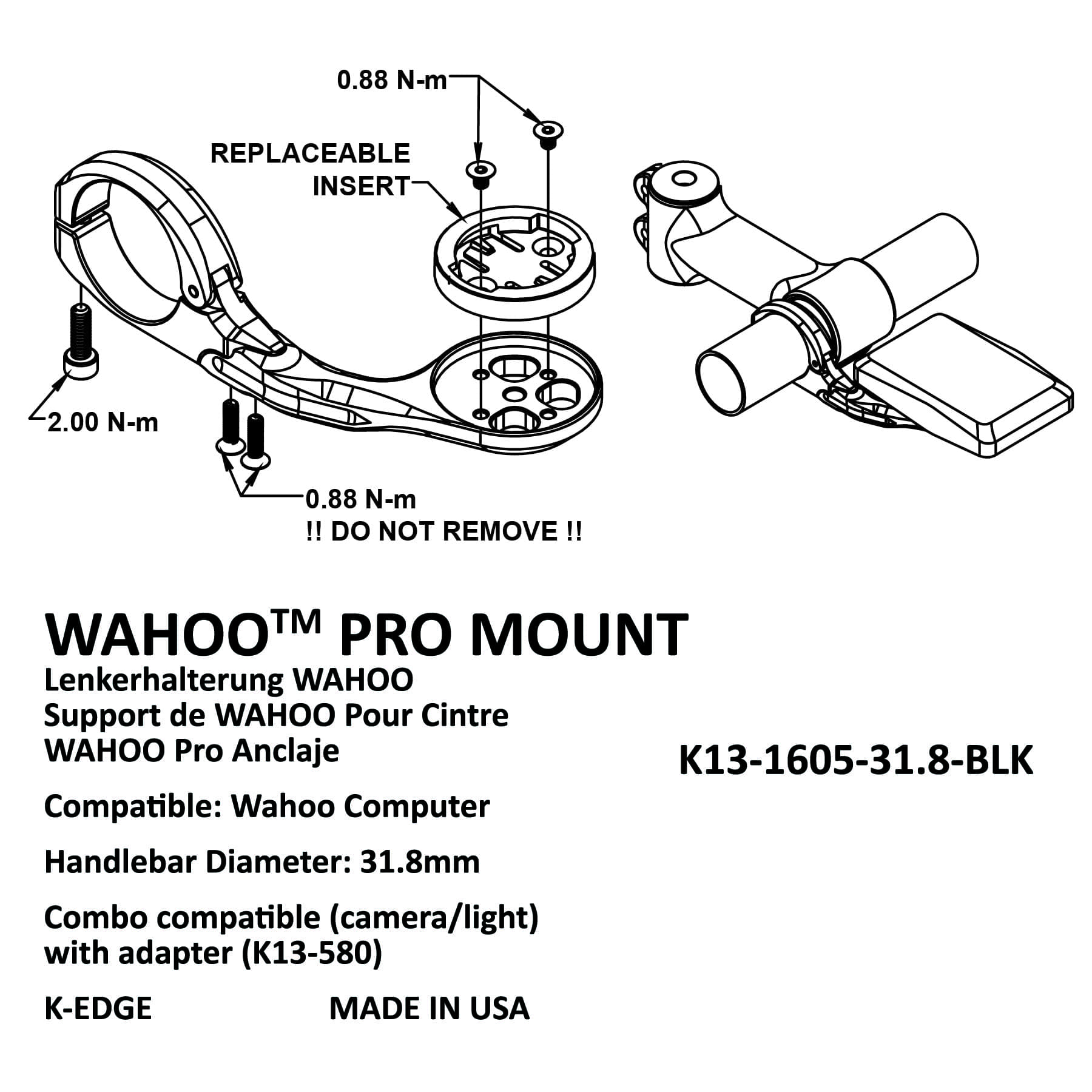 wahoo elemnt bolt 35mm mount